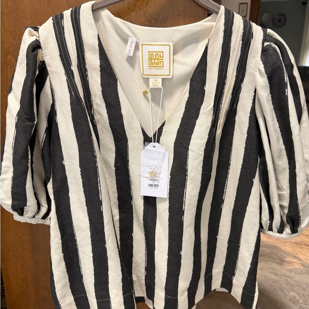 Striped Black and White Blouse